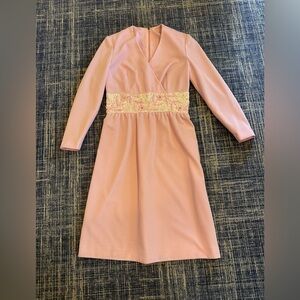 Vintage Elegant Pink Dress with beading Detail